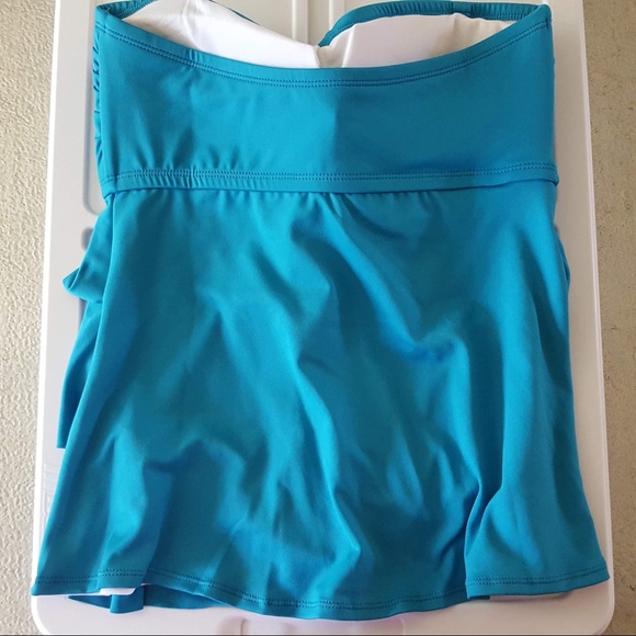 Pure Paradise Ruffle Halter Tankini Swimsuit Top - Picture 2 of 3